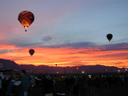 Albuquerque balloon fiesta at sunset